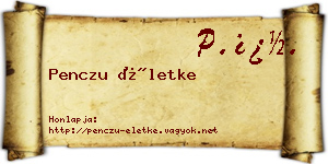 Penczu Életke névjegykártya